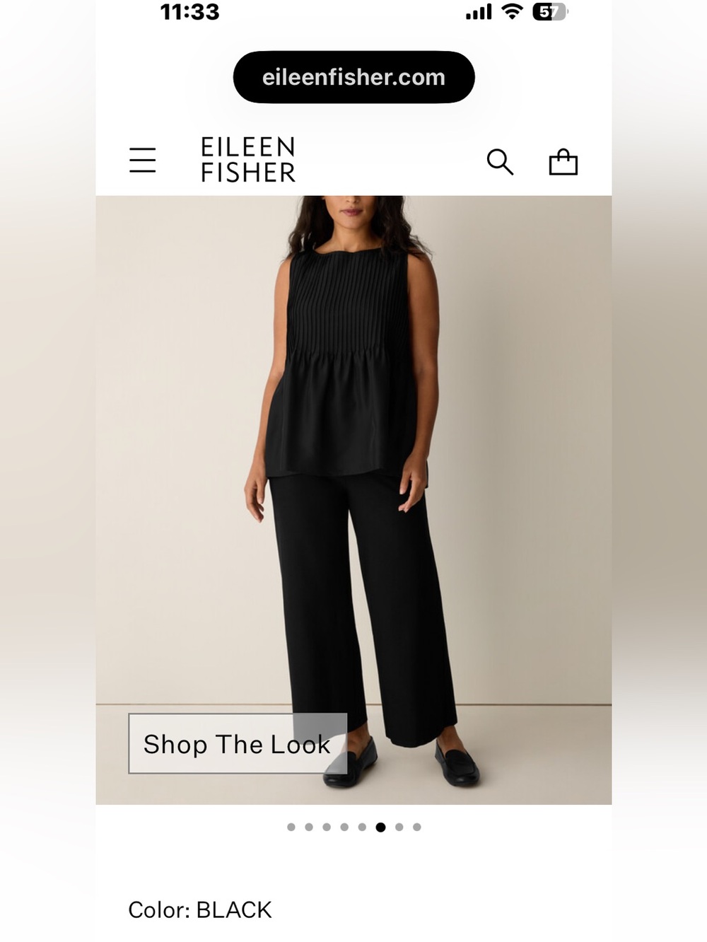2 pairs of Eileen Fisher Black Wide-Leg Pull-On Pants